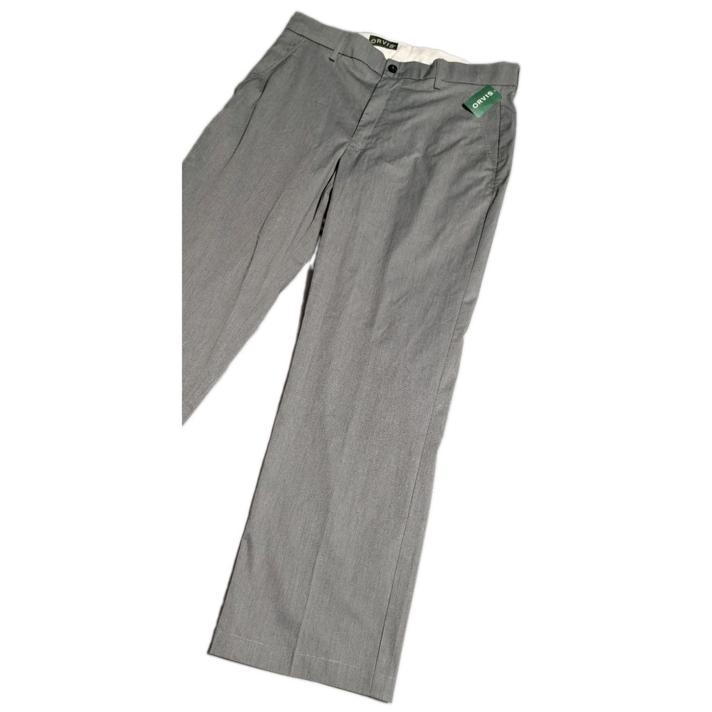 Orvis Most Comfortable Chinos Mens 34x29 Gray Stretch Pants NWT - Picture 4 of 8
